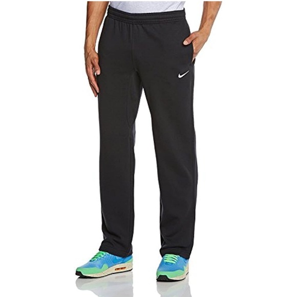 mens club open hem swoosh sweatpants